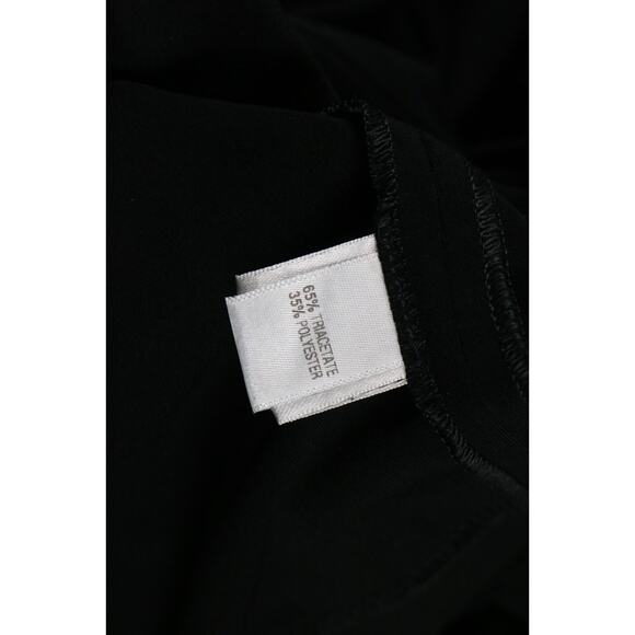 St. John Dress Black 8 Side Neck Split Long Sleeve Jersey Pull Over - Picture 5 of 7